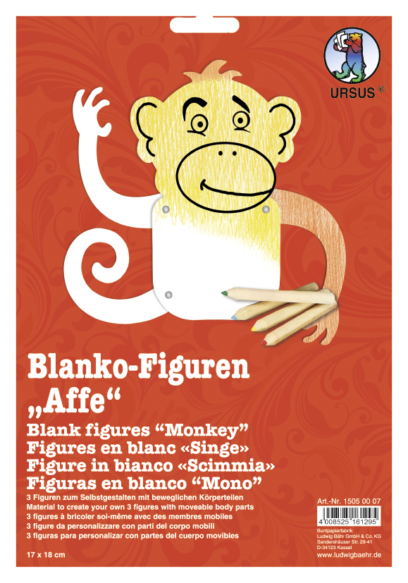 Blanco-Figuren 350gr  17x18cm - Affe